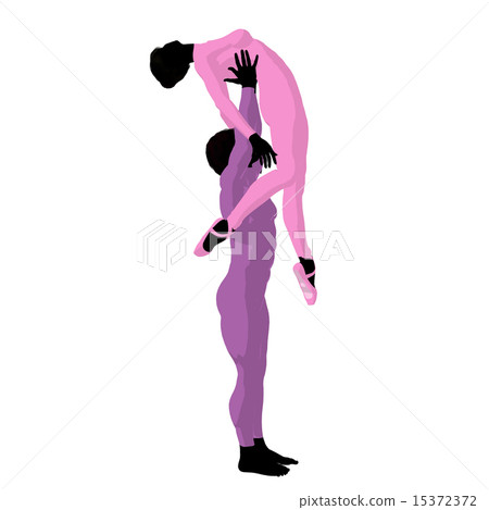 Ballet Couple Illustration Silhouette Ballet Couple Illustration Silhouette 15372372