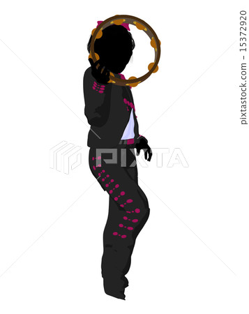 Girl Mariachi Silhouette Illustration 15372920