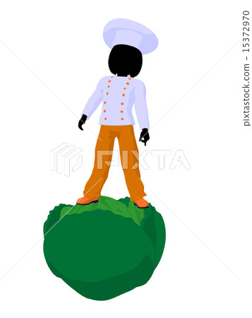 Girl Chef Silhouette Illustration 15372970