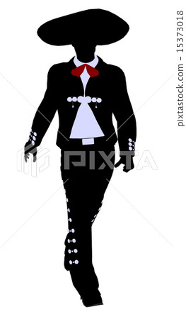 Male Mariachi Illustration Silhouette - Stock Illustration [15373018 ...