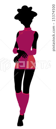 Geisha Girl Illustration Silhouette 15374500
