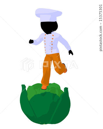Girl Chef Silhouette Illustration 15375301