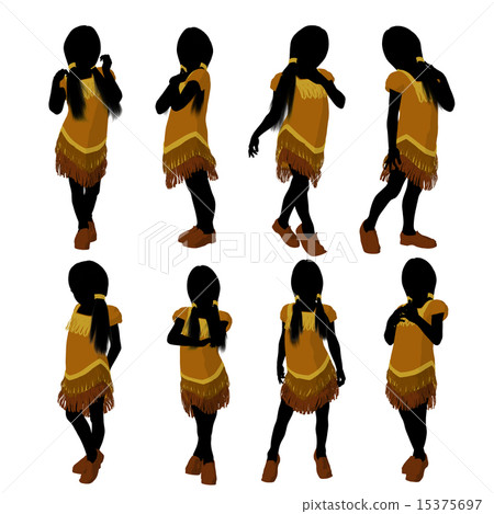 Native American Indian Art Illustration Silhouette 15375697