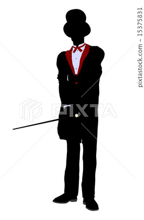 Male Magician Illustration Silhouette Male Magician Illustration Silhouette 15375831