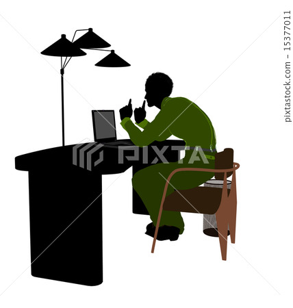 African American Male Business Silhouette African American Male Business Silhouette 15377011