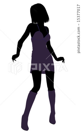 Fashionable Girl Illustration Silhouette2 Fashionable Girl Illustration Silhouette2 15377017
