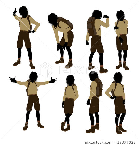 Teen Hiker Silhouette Teen Hiker Silhouette 15377023