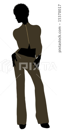 African American Female Office Illustration Silhouette African American Female Office Illustration Silhouette 15378017