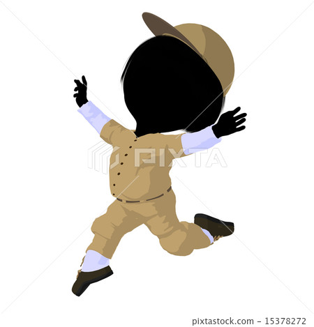 Little Baseball Girl Illustration Silhouette Little Baseball Girl Illustration Silhouette 15378272