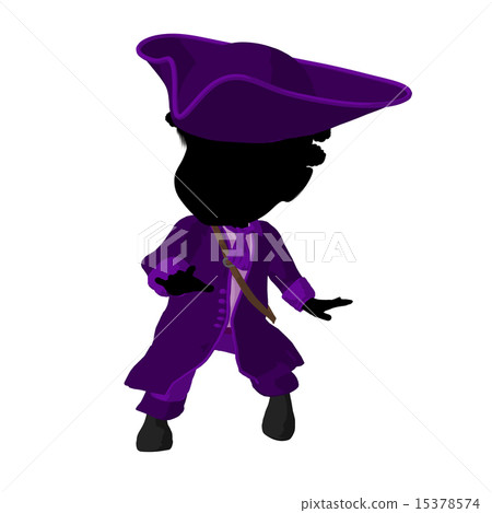 Little African American Pirate Girl Illustration Silhouette Little African American Pirate Girl Illustration Silhouette 15378574