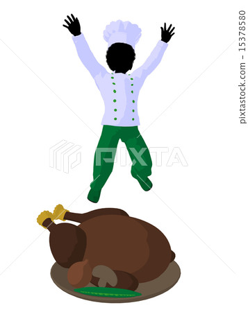 African American Boy Chef Silhouette Illustration African American Boy Chef Silhouette Illustration 15378580