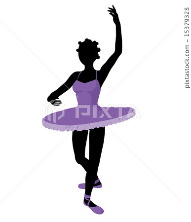 African American Ballerina Illustration Silhouette African American Ballerina Illustration Silhouette 15379328
