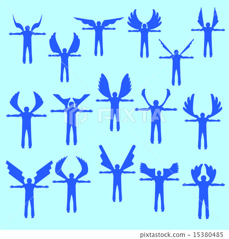 Angels  linear icon set.  Different  styles.   15380485