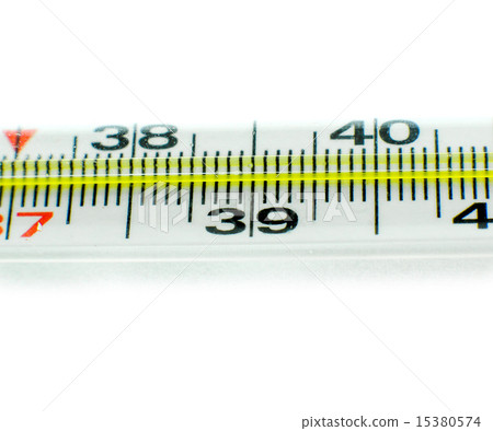 Medical thermometer isolated on the white backgrou 15380574