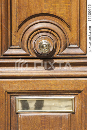 Heavy wooden entrance door 15380666