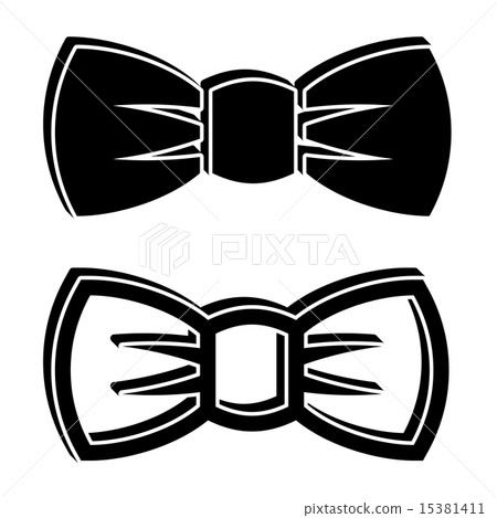 3D bow tie black symbols 15381411