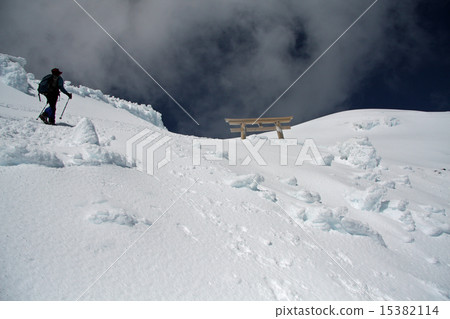 Fuji Fujinomiya嘴靠近山頂滑雪峰 15382114