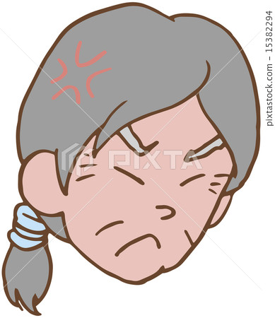 一個高水準的女人的憤怒的臉 15382294