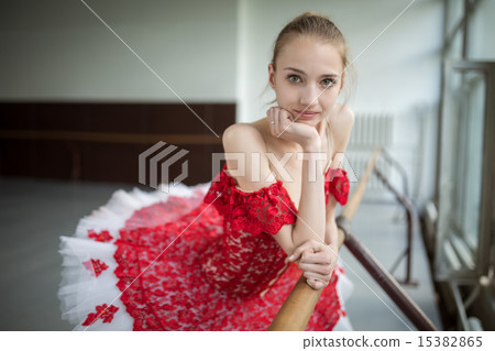 Portrait of a young ballerina with beautiful smile Portrait of a young ballerina with beautiful smile 15382865
