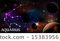 Aquarius Astrological Sign and copy space 15383956