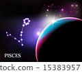 Pisces - Astrological Sign and copy space 15383957