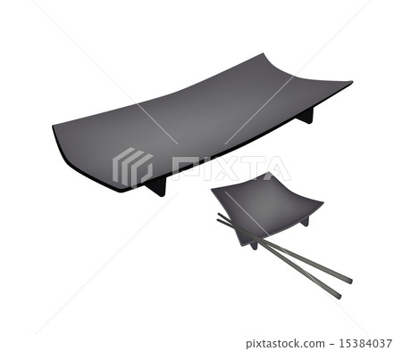 Beautiful Geta Plate or Wooden Sushi Board 15384037