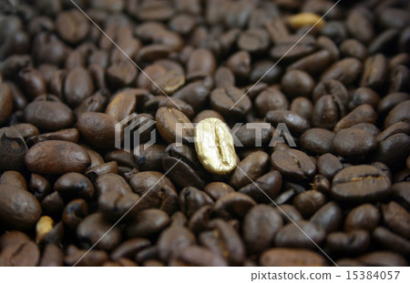 Golden Coffee bean Golden Coffee bean 15384057