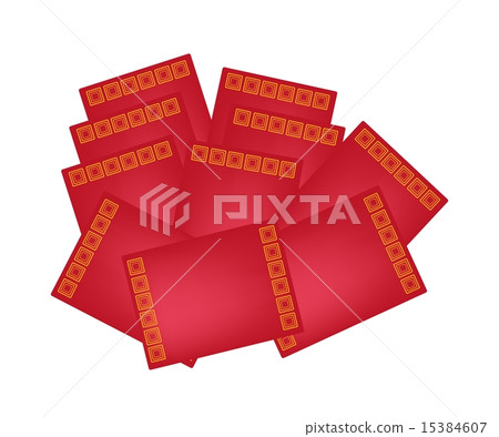 Stack of Chinese Yuan Money in Red Envelope Stock Image - Image of