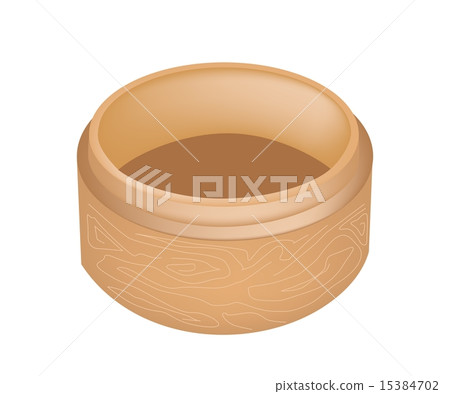 Dim Sum Bamboo Basket on White Background 15384702