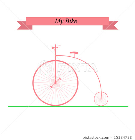 Vintage bike. Vector illustration. 15384758