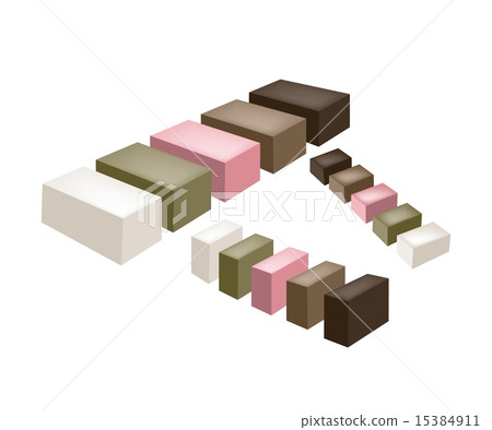 Set of Uiro or Traditional Japanese Steamed Cake 15384911