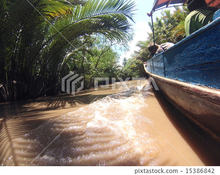 船穿過叢林 15386842