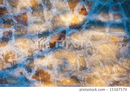 brown stone wall with shadow 15387579
