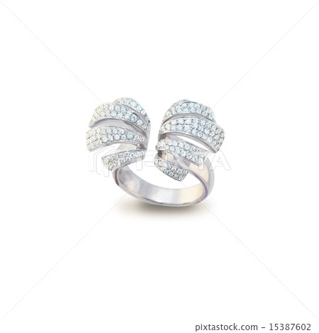 white golden ring isolated on a white white golden ring isolated on a white 15387602