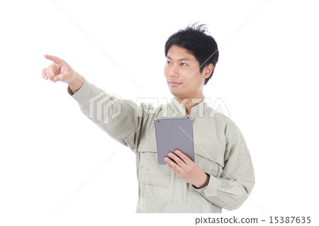 觀看並指導平板電腦男士/工作服 15387635