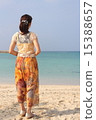 沖繩的海洋和女性 15388657