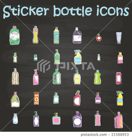 sticker bottle icons 15388953