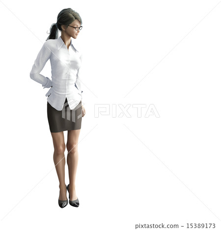 在商業女性對角線下看 15389173