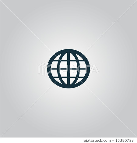 Earth Globe Emblem. Vector 15390782