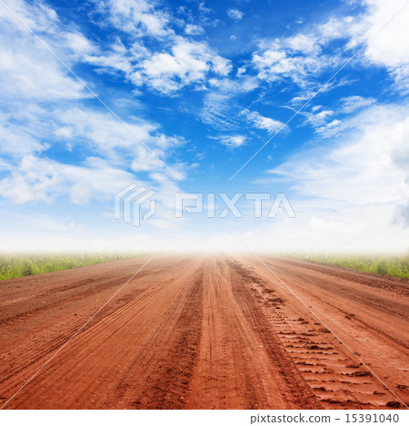 rural road and blue sky with clouds rural road and blue sky with clouds 15391040