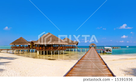 Tropical Maldives island 15391936