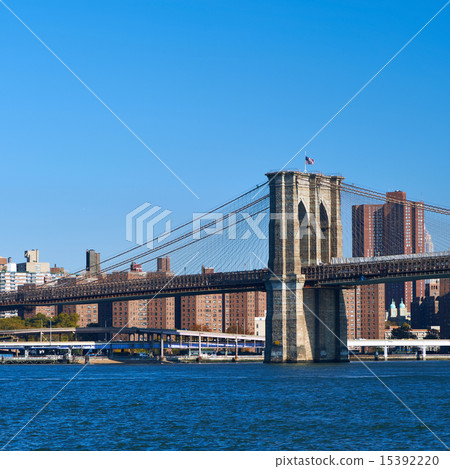 Lower Manhattan skyline view from Brooklyn 15392220