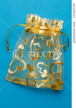 Romantic golden gift bag Romantic golden gift bag 15392539