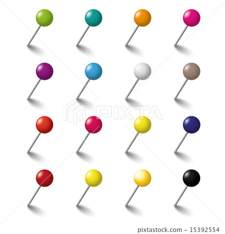 16 Colored Tacks Set 16 Colored Tacks Set 15392554