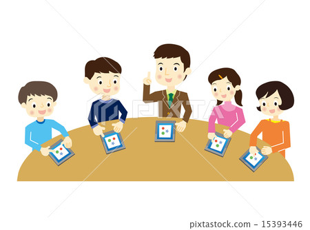 Tablet learning elementary school student 15393446