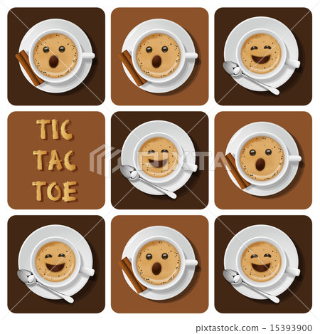 Tic-Tac-Toe of cappuccino 15393900