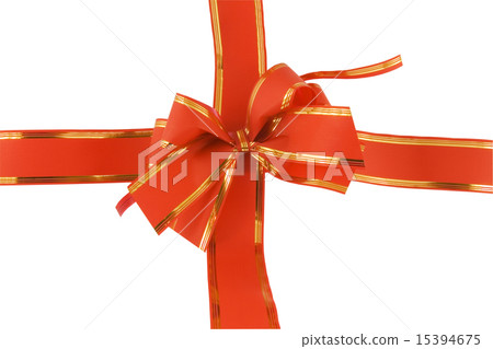 red holiday bow on white background red holiday bow on white background 15394675