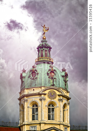 the top of the Schloss Charlottenburg Berlin in stormy weather the top of the Schloss Charlottenburg Berlin in stormy weather 15395416