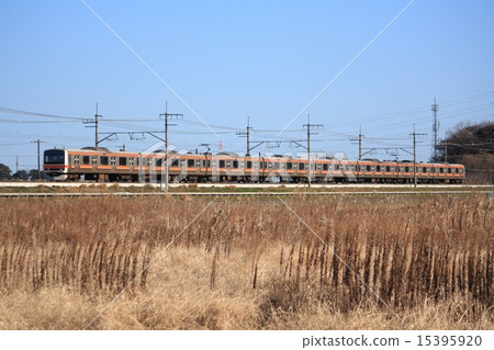 Going through Minuma rice field, Musashino line 209 series Going through Minuma rice field, Musashino line 209 series 15395920