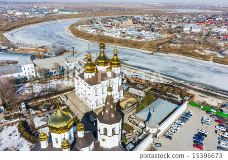Aerial view on Holy Trinity Monastery 15396673